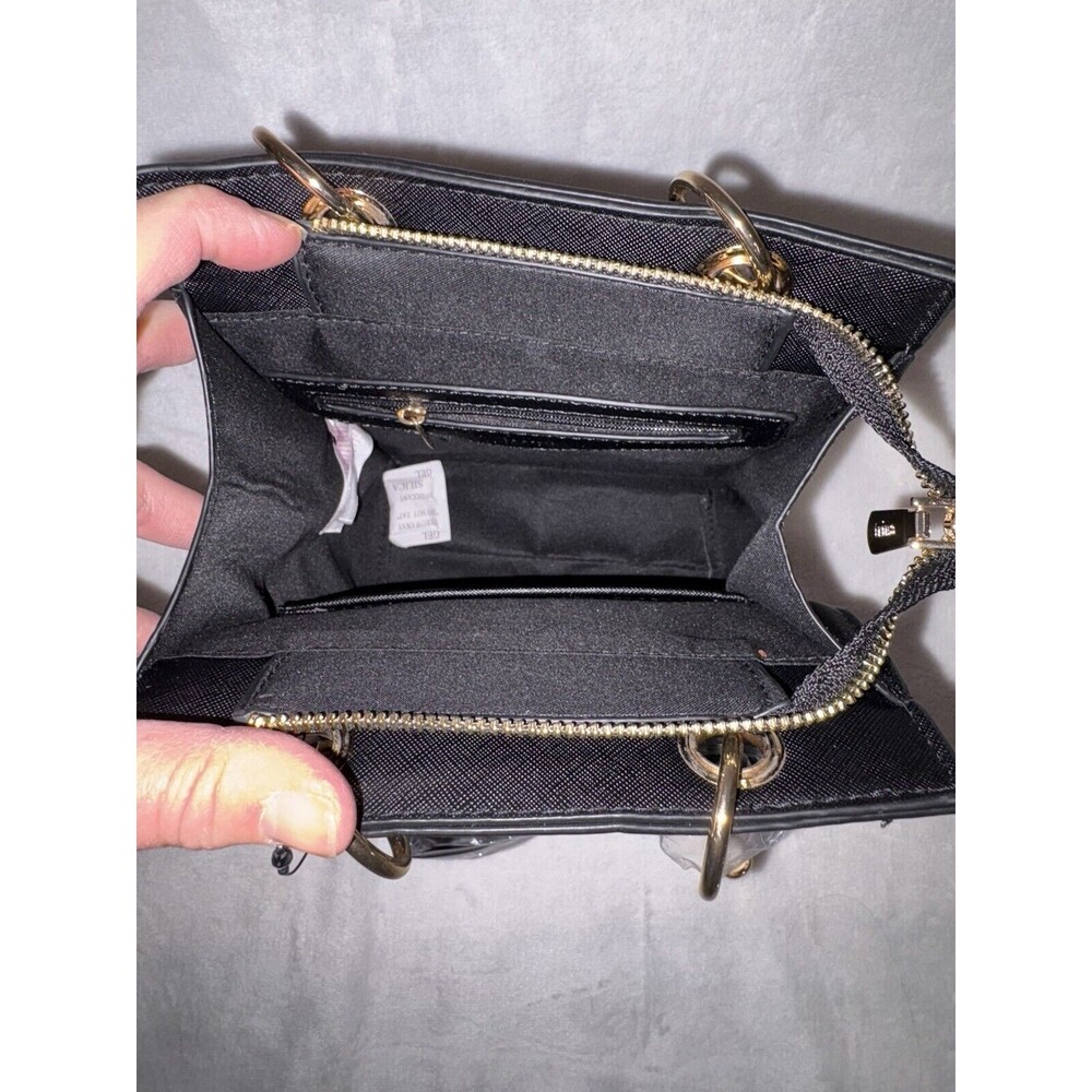 TRINA TURK Double Handle Crossbody BLACK w/ Front Slip Pocket TTT-2011 NWT - Picture 7 of 10